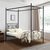 Norhill Black Metal Frame Twin Canopy Bed