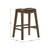 Pecos 31 in. Brown Backless Wood Frame Saddle Bar Stool With Faux Leather Seat