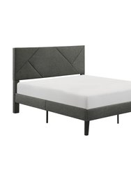 Raku Gray Upholstered Platform Bed