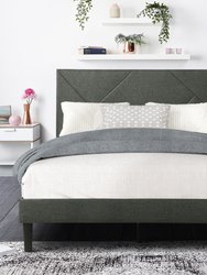 Raku Gray Upholstered Platform Bed