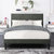 Raku Gray Upholstered Platform Bed