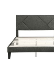 Raku Gray Upholstered Platform Bed