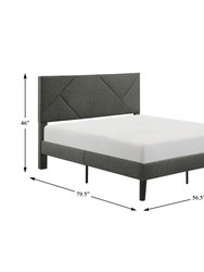 Raku Gray Upholstered Platform Bed