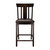 Rochelle 38.75 in. Espresso Full Back Wood Frame Bar Stool with Faux Leather Seat - Set of 2