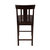 Rochelle 38.75 in. Espresso Full Back Wood Frame Bar Stool with Faux Leather Seat - Set of 2