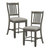 Roux 42.5 in. Full Back Wood Frame Dining Bar Stool With Fabric Seat (set of 2) - Antique Gray