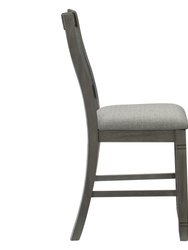 Roux 42.5 in. Full Back Wood Frame Dining Bar Stool With Fabric Seat (set of 2)