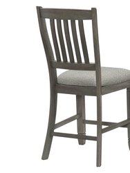 Roux 42.5 in. Full Back Wood Frame Dining Bar Stool With Fabric Seat (set of 2)