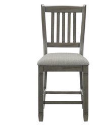 Roux 42.5 in. Full Back Wood Frame Dining Bar Stool With Fabric Seat (set of 2)