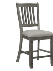 Roux 42.5 in. Full Back Wood Frame Dining Bar Stool With Fabric Seat (set of 2)