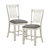 Roux 42.5 in. Full Back Wood Frame Dining Bar Stool With Fabric Seat (set of 2) - Antique White