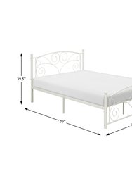 Solace White Metal Frame Platform Bed
