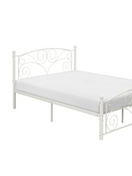 Solace White Metal Frame Platform Bed