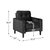 Talon 32.5 in. W Square Arm Velvet Straight Chair