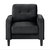 Talon 32.5 in. W Square Arm Velvet Straight Chair - Black