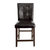 Townsford 41 in. Espresso Full Back Wood Frame Dining Bar Stool with Faux Leather Seat - Set of 2