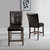 Townsford 41 in. Espresso Full Back Wood Frame Dining Bar Stool with Faux Leather Seat - Set of 2