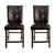 Townsford 41 in. Espresso Full Back Wood Frame Dining Bar Stool with Faux Leather Seat - Set of 2 - Espresso