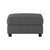 Ulrich Dark Gray Textured Fabric Upholstery Ottoman - Dark Gray