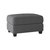 Ulrich Dark Gray Textured Fabric Upholstery Ottoman