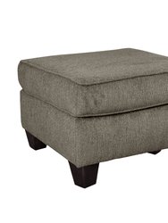 Welty Textured Fabric Upholstery Ottoman