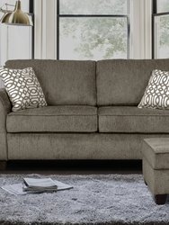 Welty Textured Fabric Upholstery Ottoman