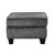 Welty Textured Fabric Upholstery Ottoman - Gray