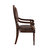 Yara Dark Brown Faux Leather Classic Armchair