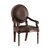 Yara Dark Brown Faux Leather Classic Armchair