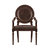 Yara Dark Brown Faux Leather Classic Armchair - Dark Brown