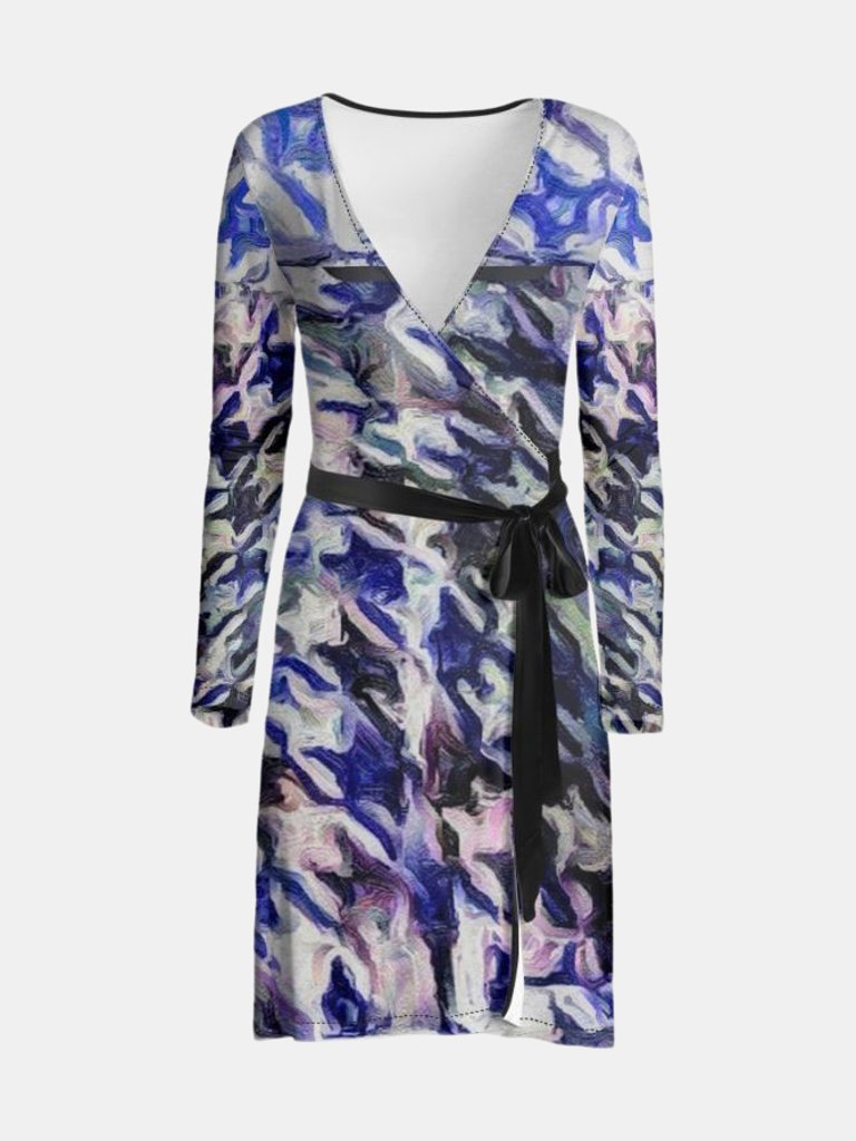 "Blue Hues" Lady B Wrap Dress - Blue Hues