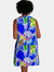 "Blue Iris" A-line Dress