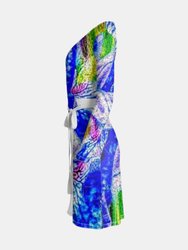 "Blue Iris" Lady B Wrap Dress
