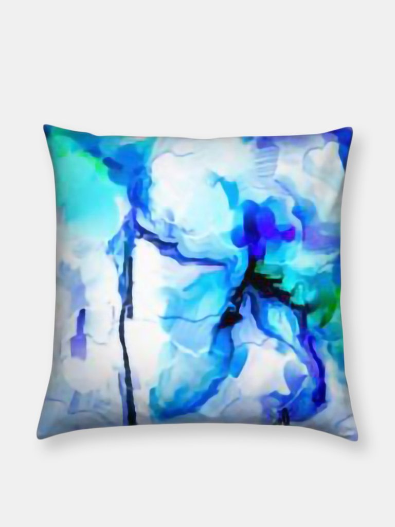 Lady B Custom Designer Feather Pillows - Orchids Torquoise