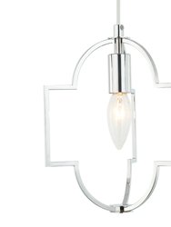 1-Light Modern Farmhouse Geometric Chandelier - Grey