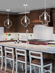 1-Light Modern Farmhouse Geometric Chandelier