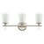 3-Light Vanity Light With Dual Clear And Frosted Shades - Brushed Nickel