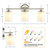 3-Light Vanity Light With Dual Clear And Frosted Shades