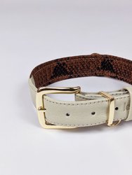 Padded Leather Collar - Bone