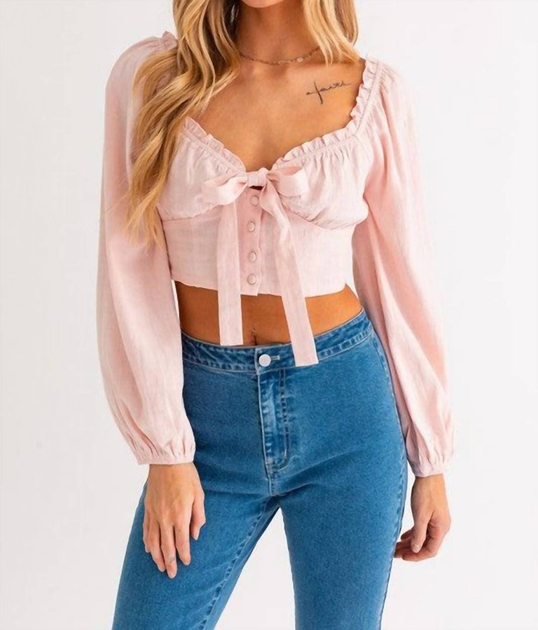 Baby Blouse Top In Pink - Pink