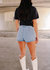 Best For Me Shorts In Blue Denim