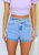 Best For Me Shorts In Blue Denim - Blue Denim