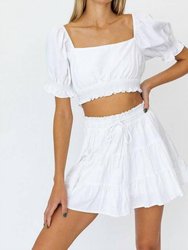 Boardwalk Mini Skirt - White