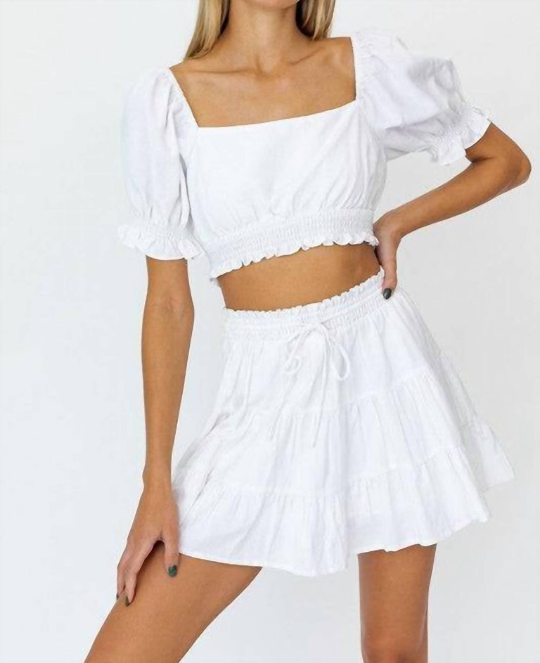 Boardwalk Mini Skirt - White