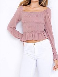 Chasin' You Blouse - Light Mauve