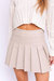 City Streets Faux Leather Skirt - Beige
