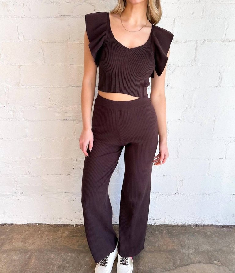 Cozy Harmony Pants In Brown - Brown