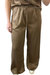 Elastic Waist Satin Pants In Coffee - Coffee