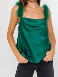 Feather Cami - Hunter Green
