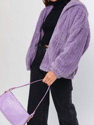 Fleece Hoodie Jacket - Lavender